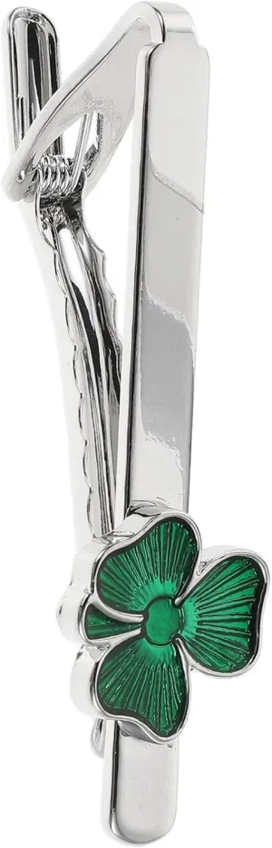 Elegant Tie Clips for Men Irish Shamrock Clip Alloy Construction Fashion Accessory for Suit Ties
