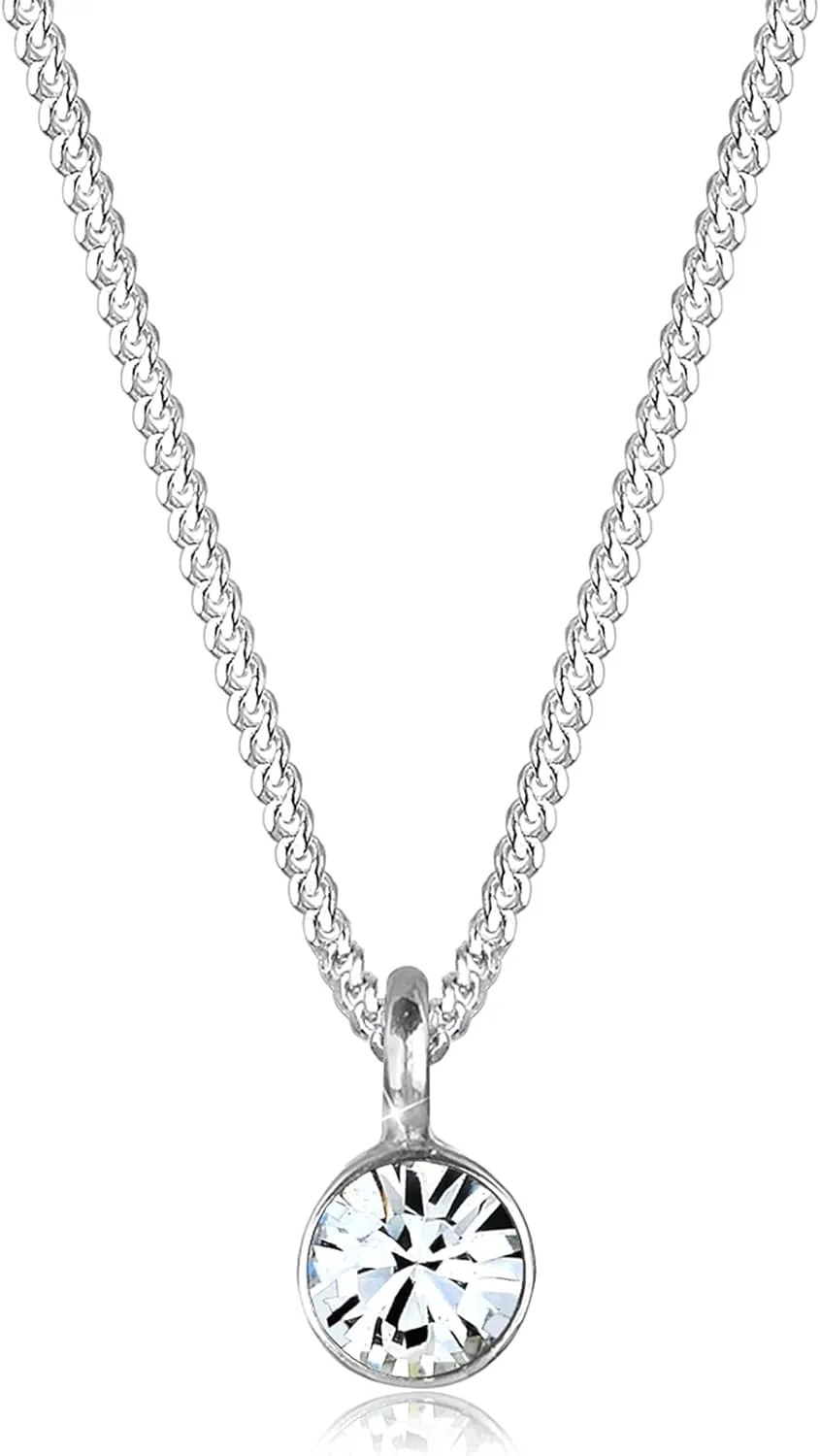 Elli by Julie & Grace Ladies Basic Solitaire with Crystal in 925 Sterling Silver