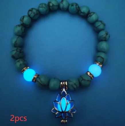 Energy Luminous Lotus Natural Stone Bracelet
