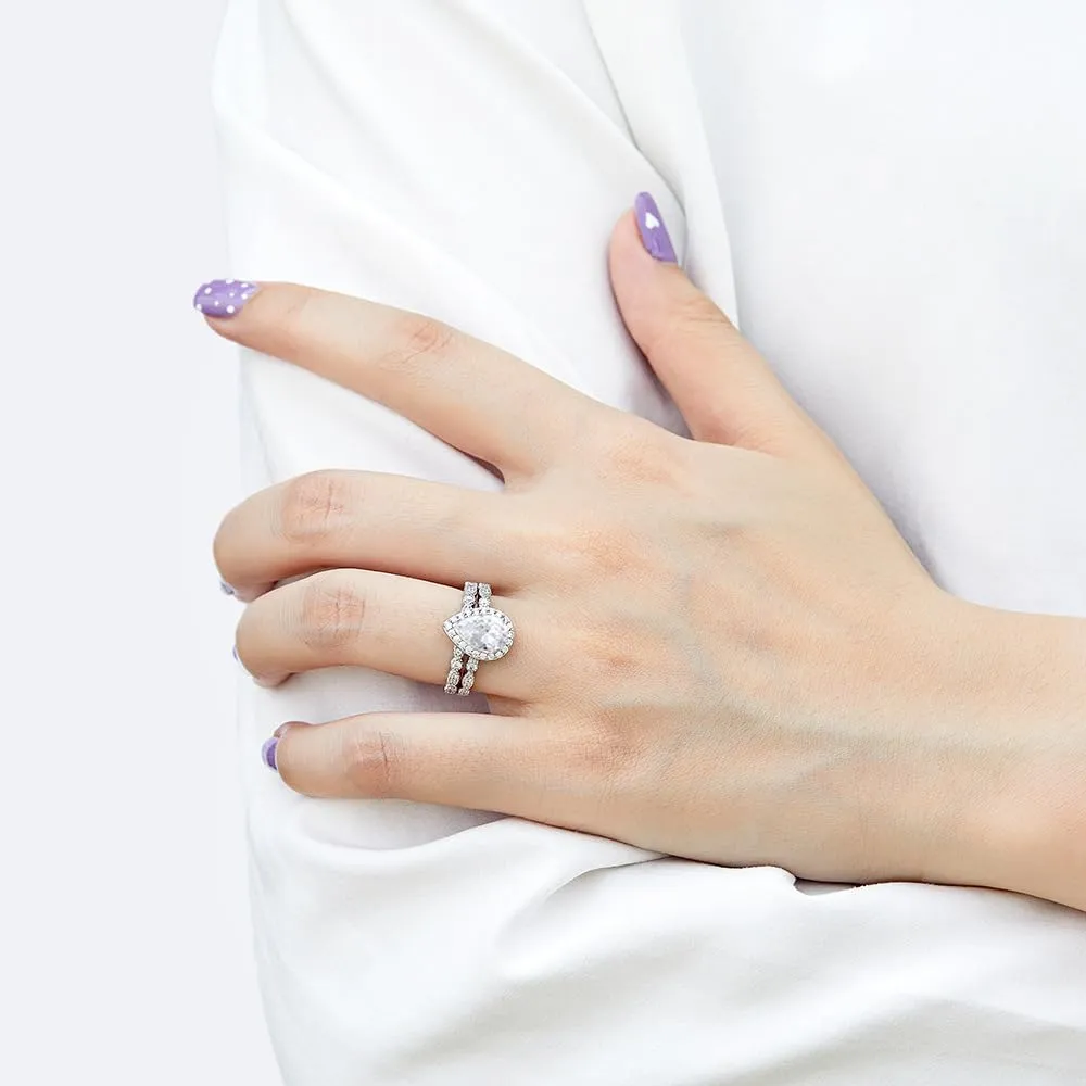 Engagement and Promise Ring  2CT, 925 Sterling Silver Rings for Women Non Tarnish, 14K White Gold Plated, Fashion Simple Rings Jewelry Jewelry for Women Gift