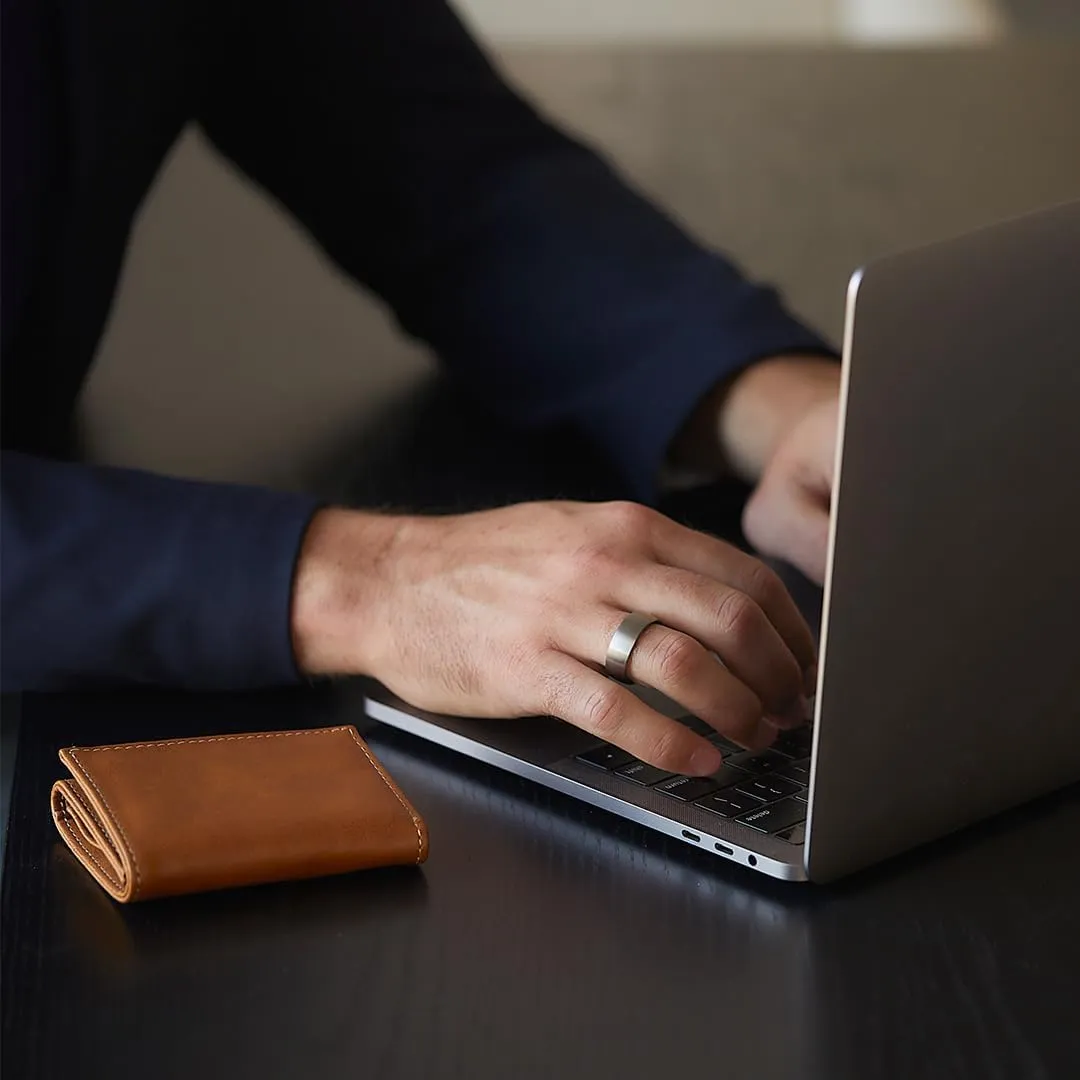 Enso Rings Hybrid Rings - Durable Brushed Outer Metal - Comfortable and Premium Inner Silicone
