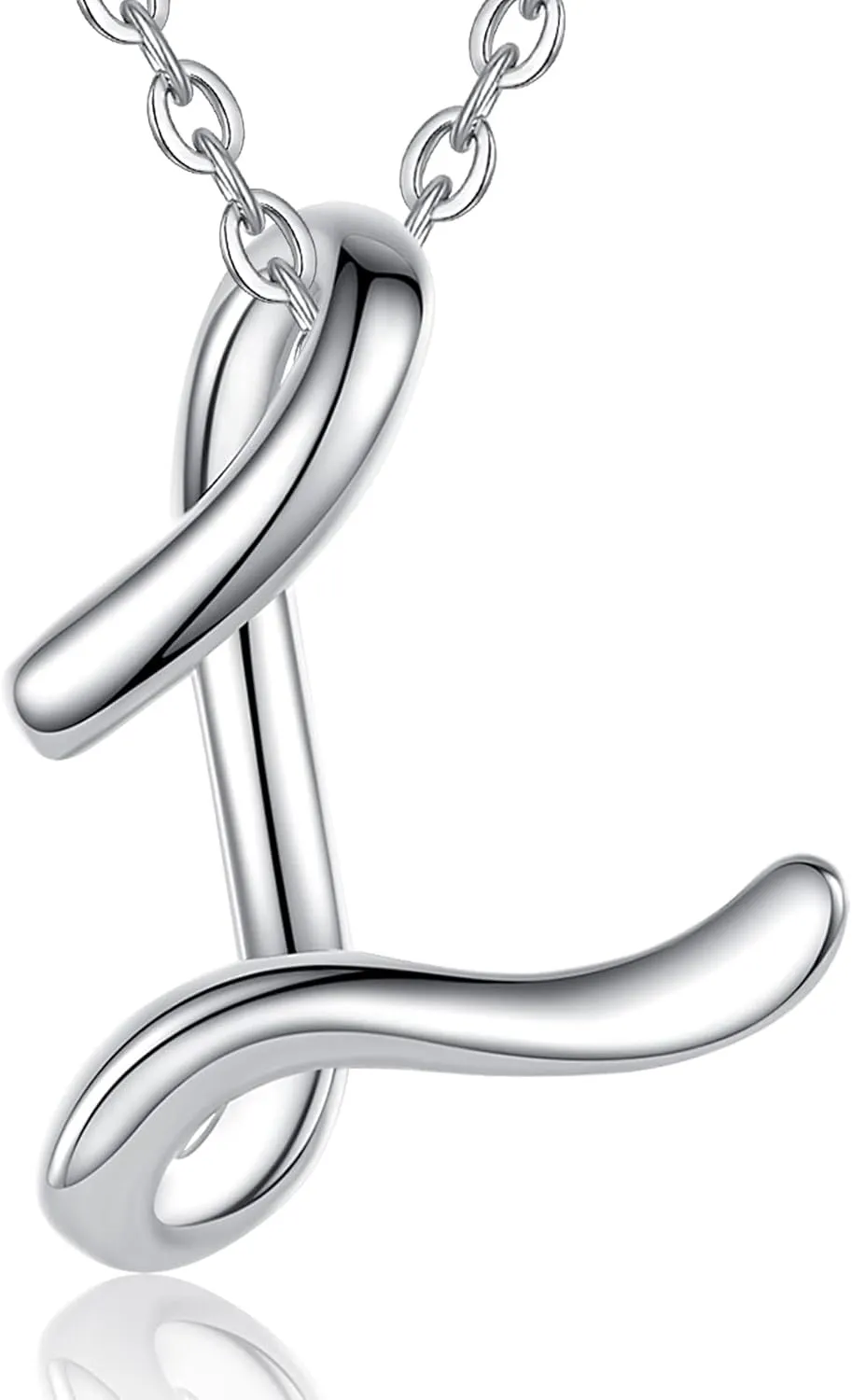 EUDORA Sterling Silver Initial Necklaces for Women, Classic 26 Letter Neckless Gifts for Girls, Sister, Mother Daughter, 18 inch Chain