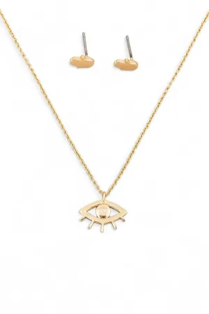 Evil Eye Necklace Small Hamsa Jewelry Sets