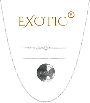 EXOTIC 925 Sterling Silver Necklace for Women -1.1mm- Elegant Silver Box Chain Necklace with Solid 18K Gold Over Sterling Silver - Europian-Quality Italian Craftsmanship 18/20/22 inch