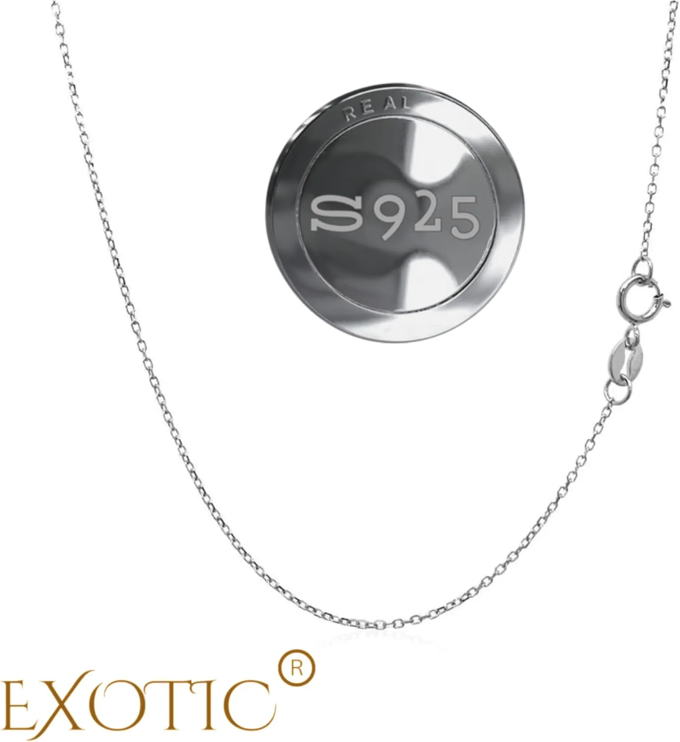 EXOTIC 925 Sterling Silver Necklace for Women -1.1mm- Elegant Silver Box Chain Necklace with Solid 18K Gold Over Sterling Silver - Europian-Quality Italian Craftsmanship 18/20/22 inch