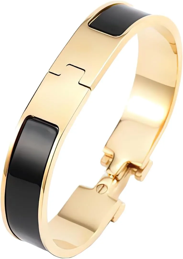 Exquisite 18K Gold Bracelet for Women, Letter Stainless Steel Bangle Bracelet for,Gift for Mother's Day Valentine's Day Birthday