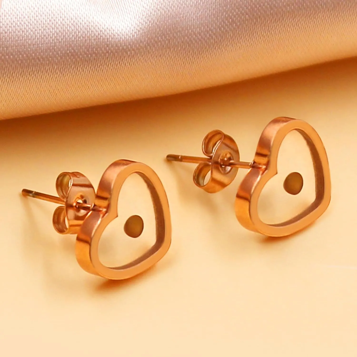Exquisite Faith Earrings Real Mustard Seed Stud Earring - Women's Triangle Mountain/Four Clover/Heart/Heart Mountain Three Style Stainless Steel Studs Earring Gifts Suitable for Her
