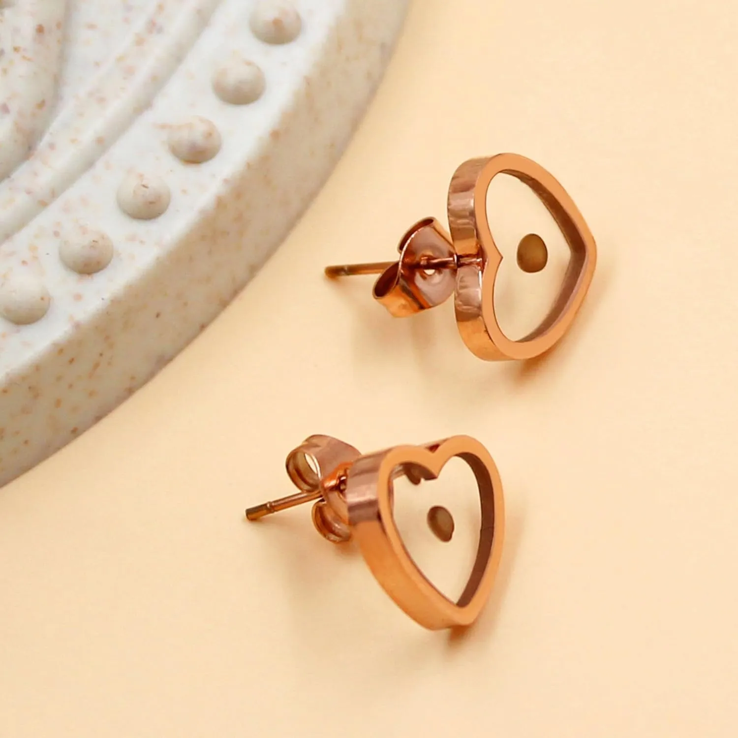 Exquisite Faith Earrings Real Mustard Seed Stud Earring - Women's Triangle Mountain/Four Clover/Heart/Heart Mountain Three Style Stainless Steel Studs Earring Gifts Suitable for Her