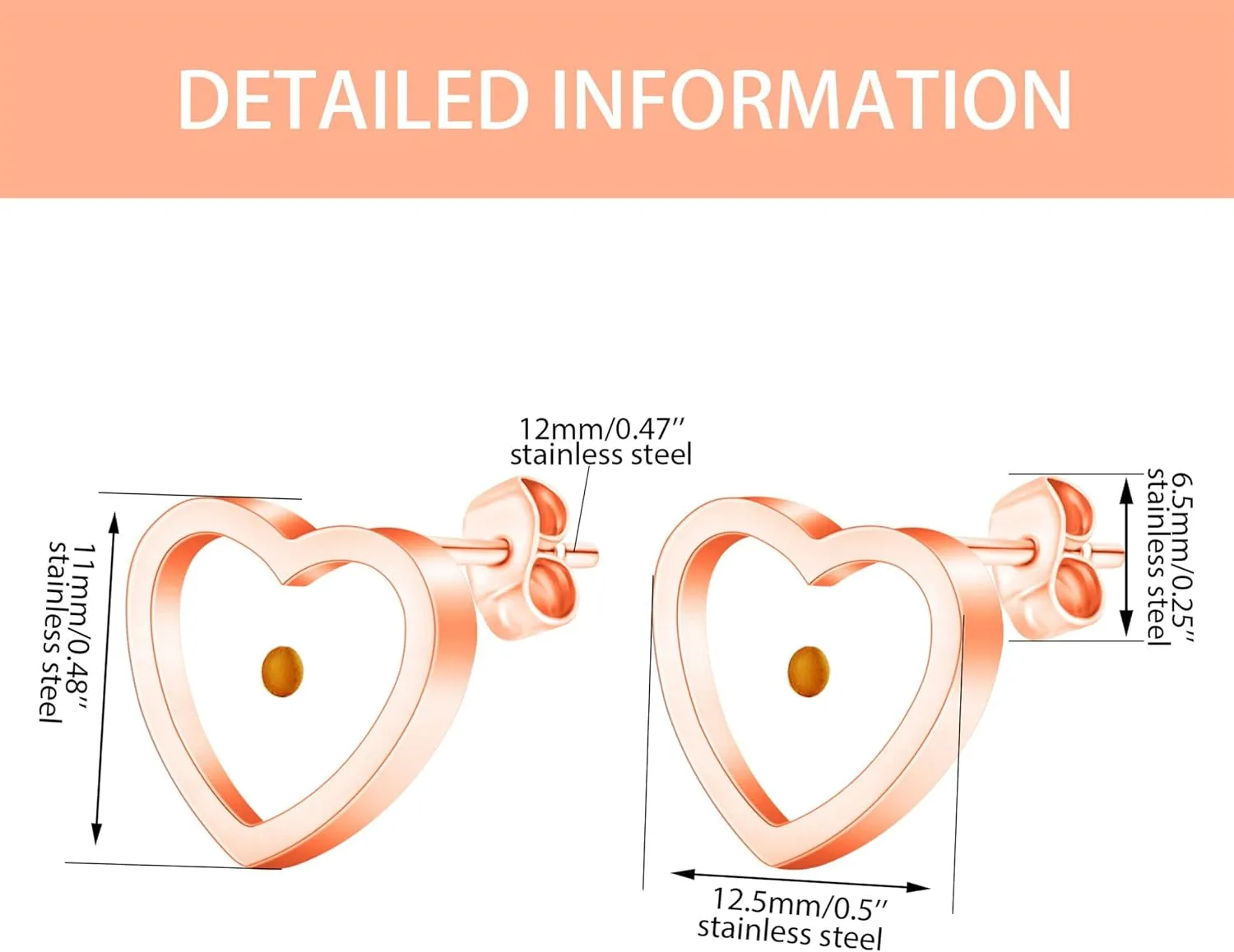 Exquisite Faith Earrings Real Mustard Seed Stud Earring - Women's Triangle Mountain/Four Clover/Heart/Heart Mountain Three Style Stainless Steel Studs Earring Gifts Suitable for Her