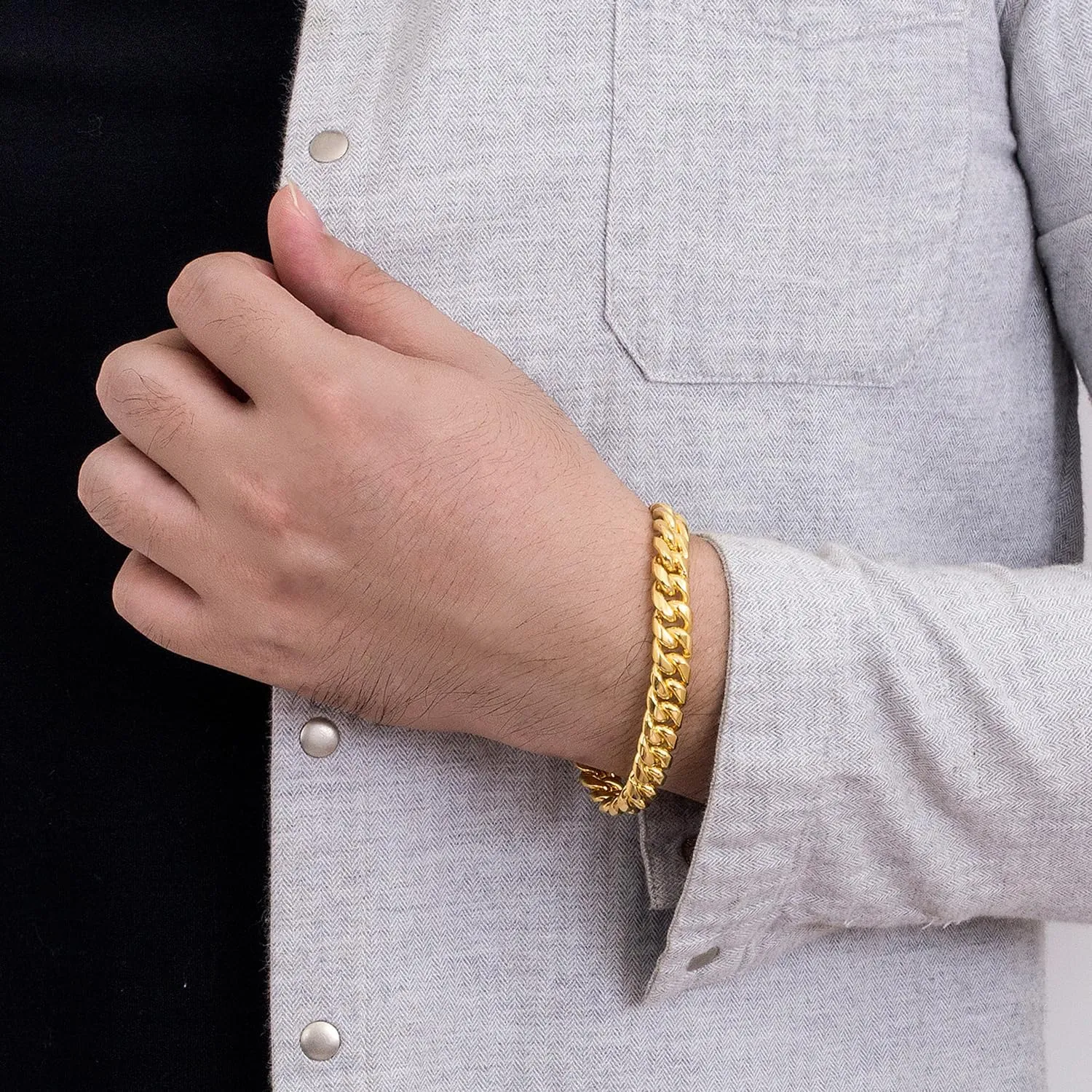 Fashion Men 925 Sterling Silver Bracelet-Original Silver Classic 10MM Cuban Chain 7 "7.5" 8 "8.5" 9 "9.5" 10" Fine Jewelry Gift