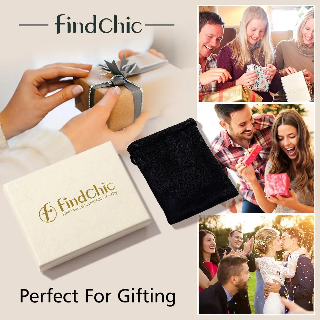 FindChic 925 Sterling Silver Non-Pierced Stud Earrings Round Birthstone Clip-on Earrings for Women Girls Sparkling Zirconia/Moonstone Studs, with Gift Box