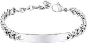FindChic Customized Name Bar ID Bracelets for Men Women 18K Gold Plated/Stainless Steel/Black 7MM/10MM/15MM Width 7.5'' 8.3'' Bangles, with Jewelry Box