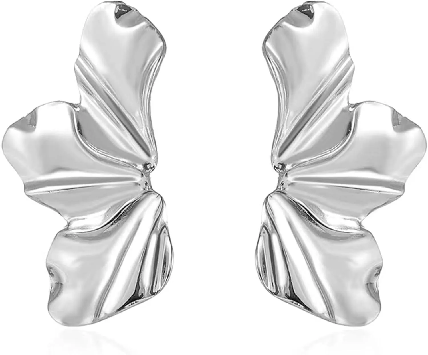 Flower Earrings for Women,Sparkling Large Floral Earrings Geometric Exaggerated Statement Stud Earrings Birthday Jewelry Gift for Women