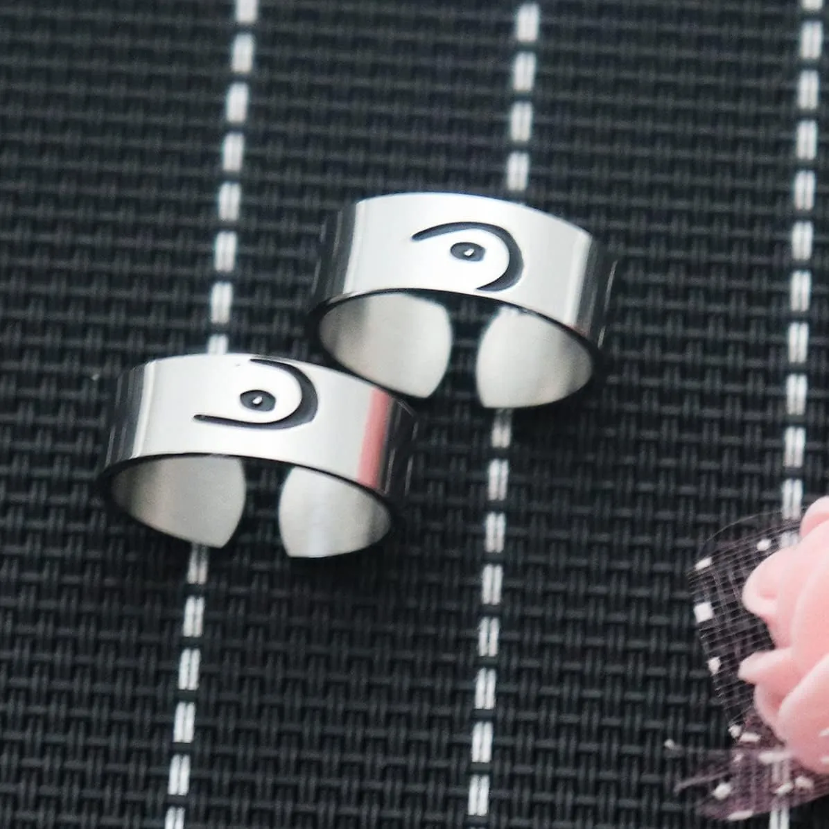 Friendship Gift Best Friend Boobs Stacking Ring Set of 2 Stainless Steel Adjustable Rings for Sisters Bestie BFF