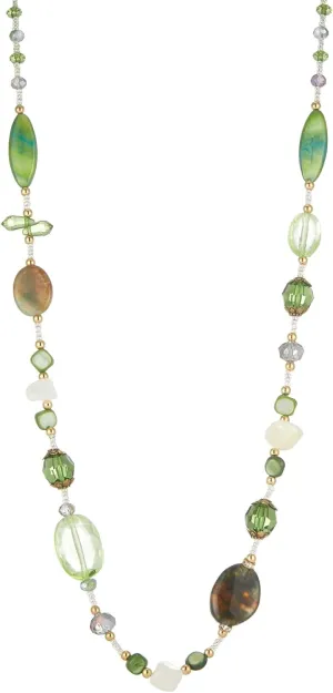 FULU AUTUMN Long Necklaces for Women Trendy Long Chunky Beaded Necklace Boho Fashion Costume Jewelry Mothers Day Gifts for Her
