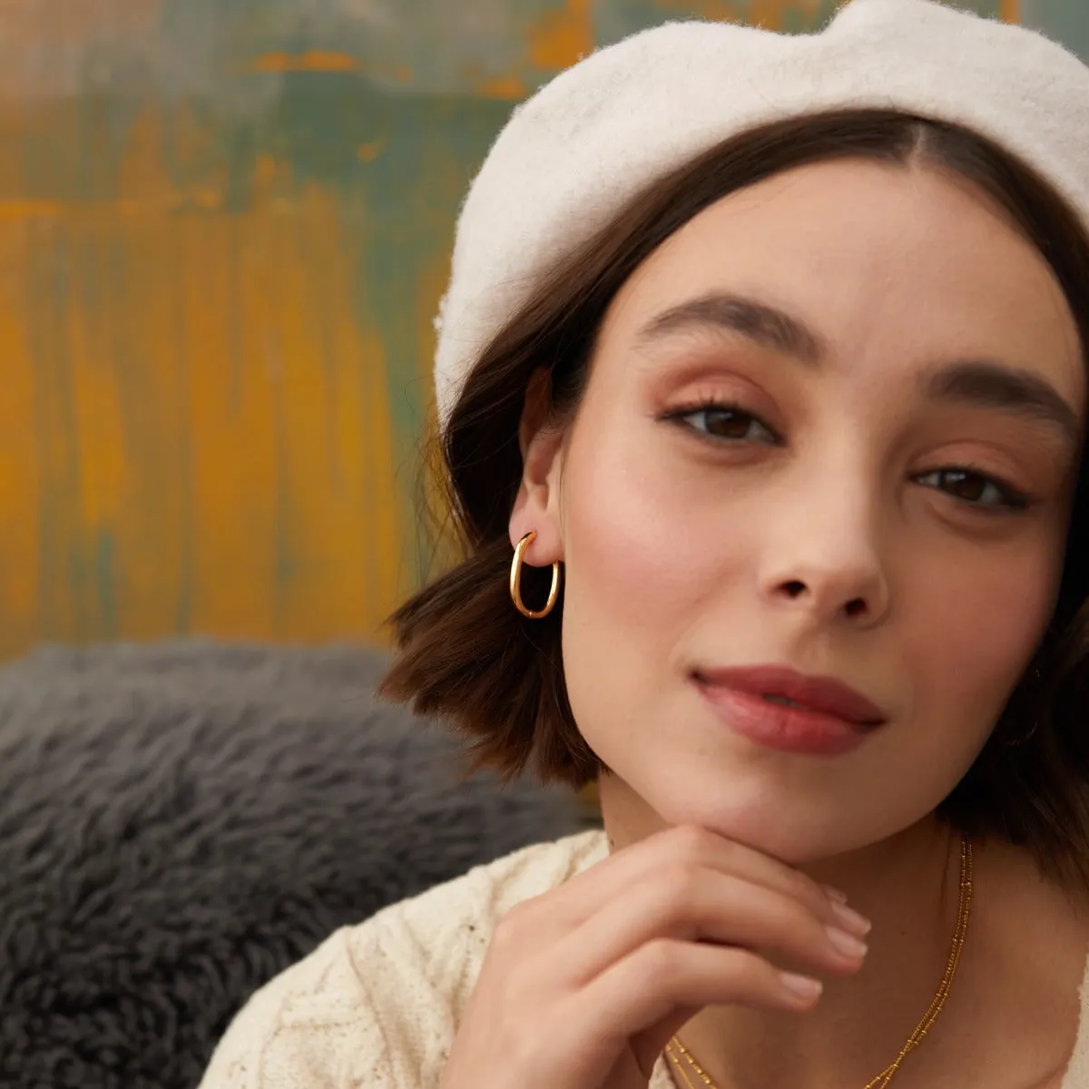 Gaby Gold Hoop Earrings