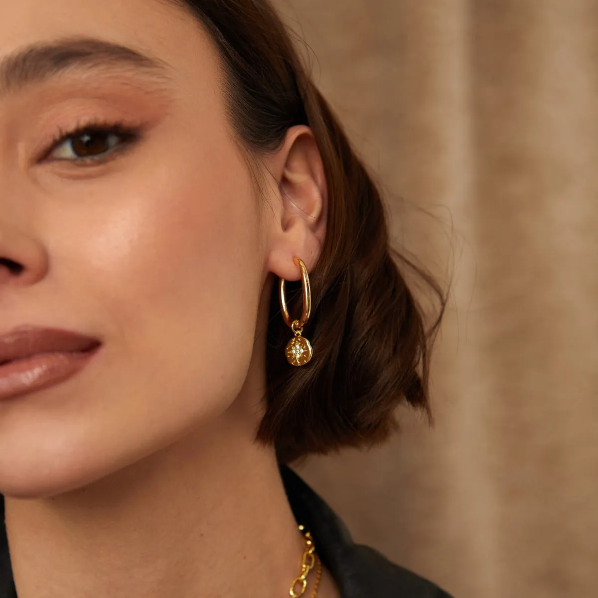Gaby Gold Hoop Earrings
