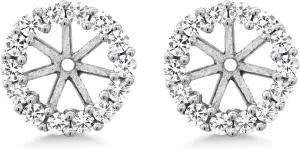 Gem Stone King 925 Sterling Silver Earring Jackets for 5MM Round Studs For Women