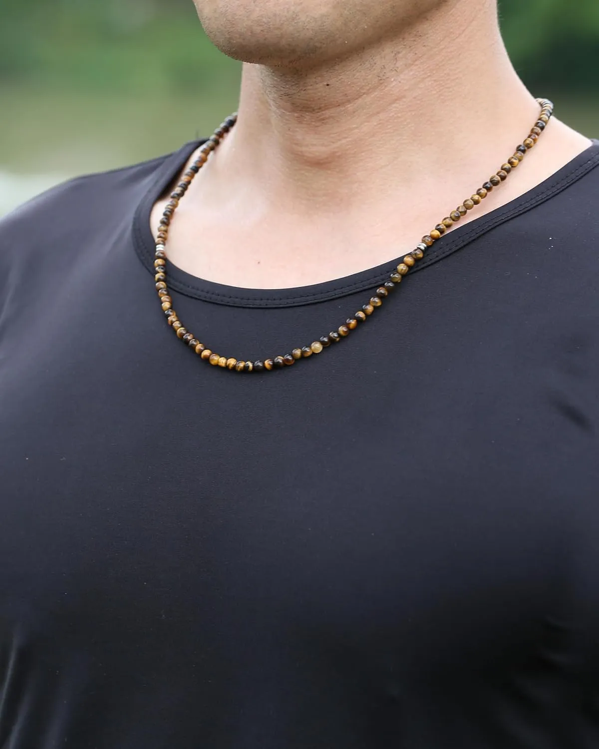 Gemstone Beaded Necklace for Men, Must-have Men's Accessories, Jewelry Gifts for Men