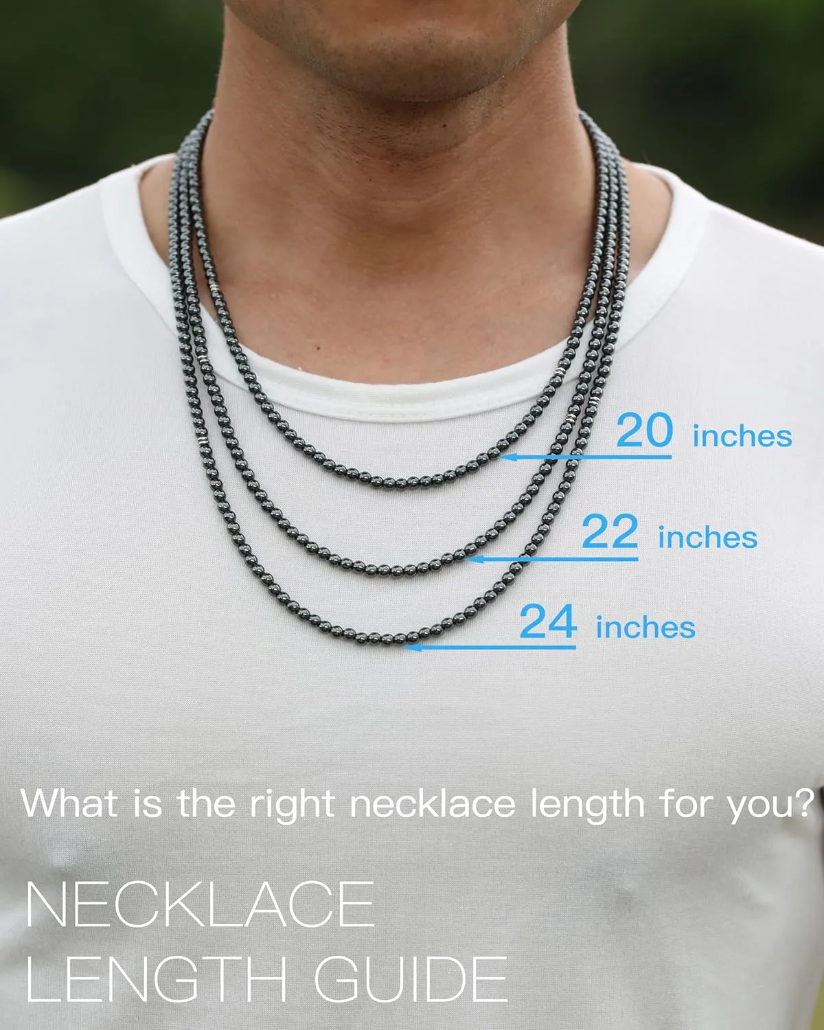 Gemstone Beaded Necklace for Men, Must-have Men's Accessories, Jewelry Gifts for Men