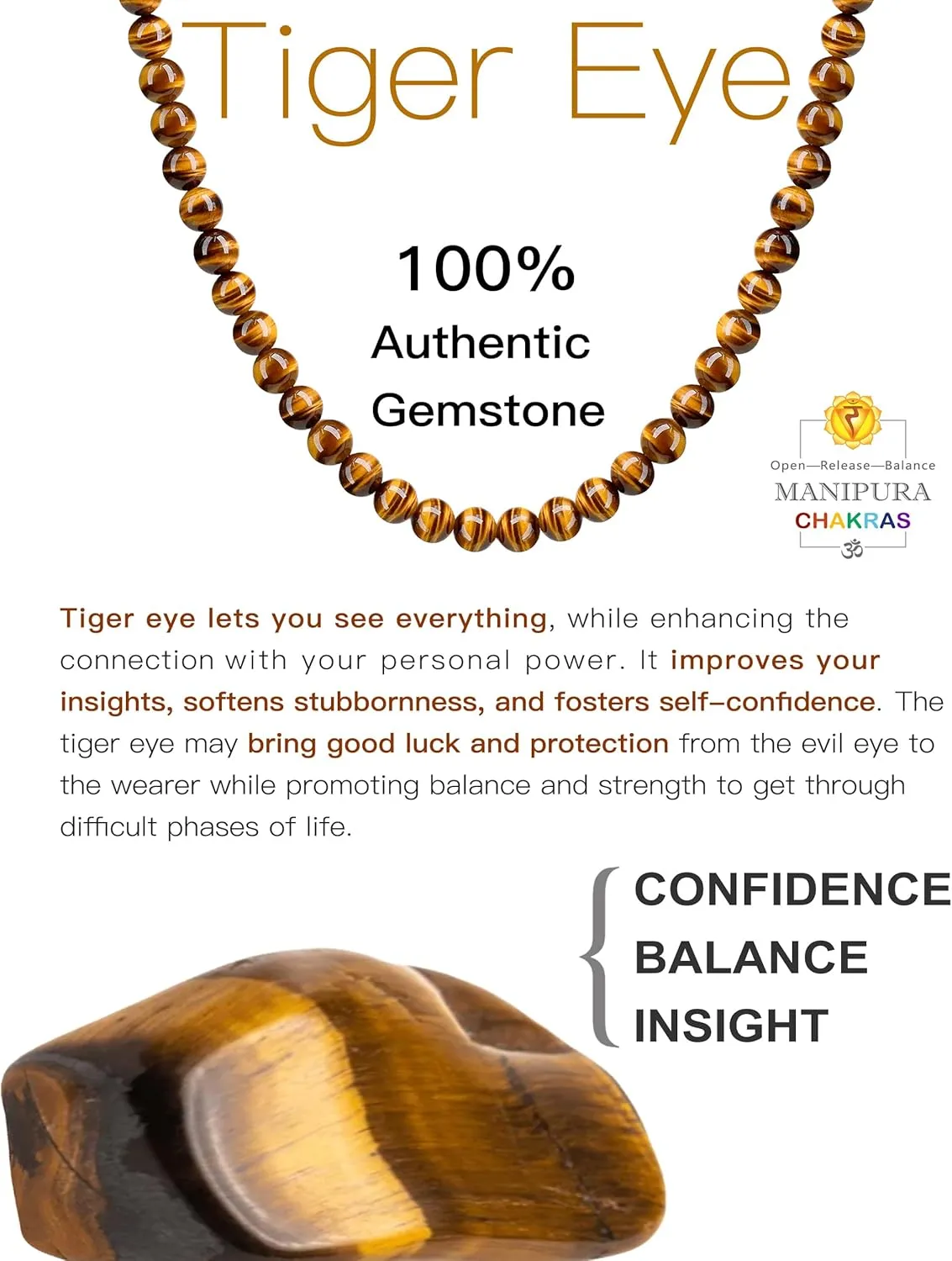 Gemstone Beaded Necklace for Men, Must-have Men's Accessories, Jewelry Gifts for Men