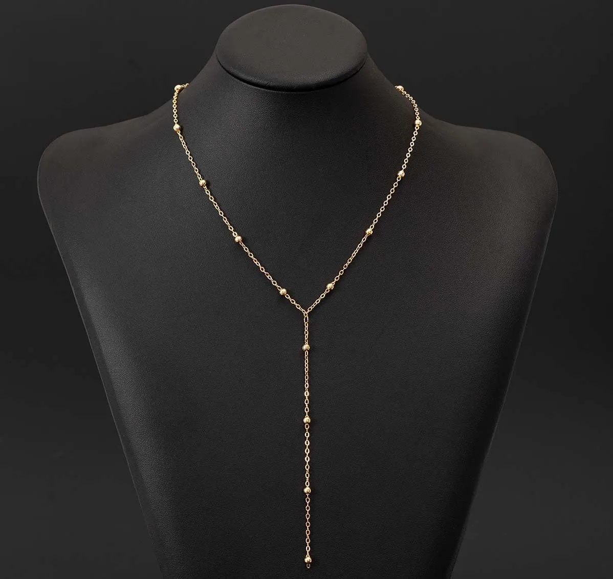 Geometric Sphere Necklace for Women Chunky Choker Necklace Chains Geometric Sphere Long Necklace Jewelry
