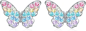 Gold Butterfly Earrings for Women,Butterfly Stud Earrings Gifts Jewelry for Women