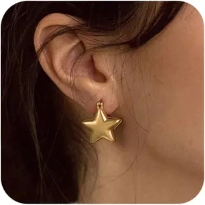 Gold Earrings for Women, 14K Gold Plated Lightweight Hypoallergenic Earrings for Women Trendy Fashion Jewelry Women's Gifts