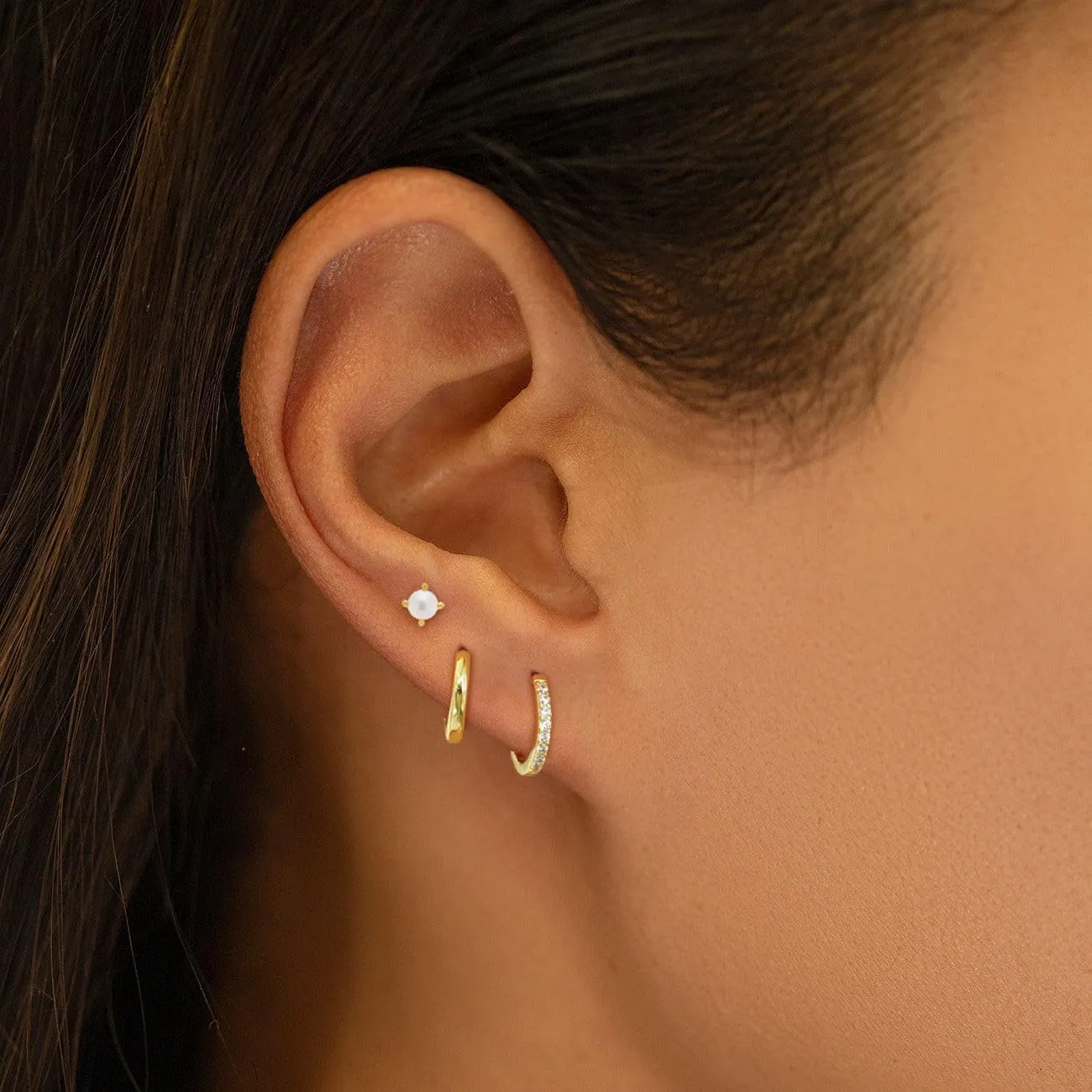 Gold Earrings for Women Trendy, Simple Dainty 14K Gold Plated Paperclip Square Chain Link Dangle Hoops Earrings Pin Stud Huggie Earrings Lightweight Hypoallergenic Minimalist Aesthetic Gold Jewelry for Christmas Gifts
