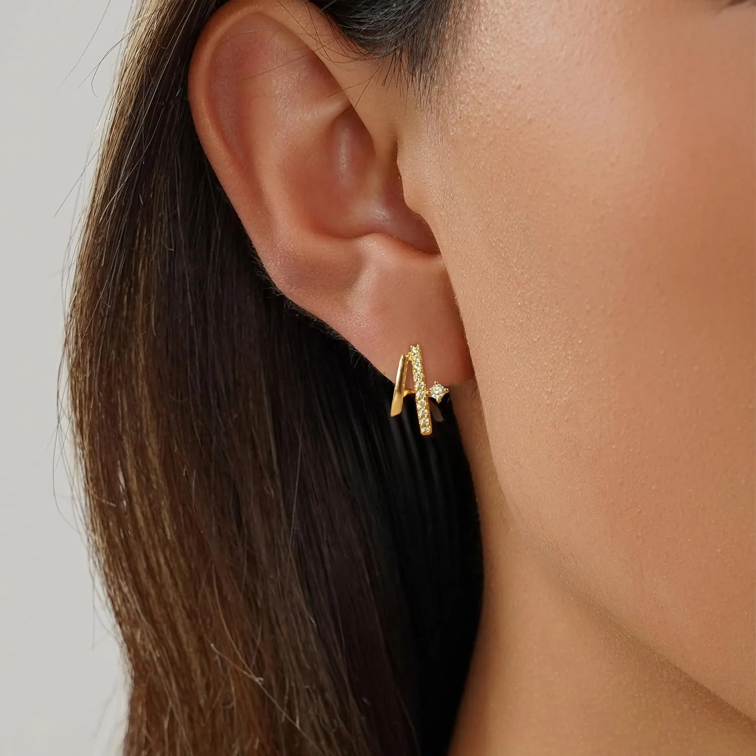 Gold Earrings for Women Trendy Zircon Earring Hypoallergenic Earrings Gold Hoops Non Tarnish Waterproof Drop Trendy Jewelry