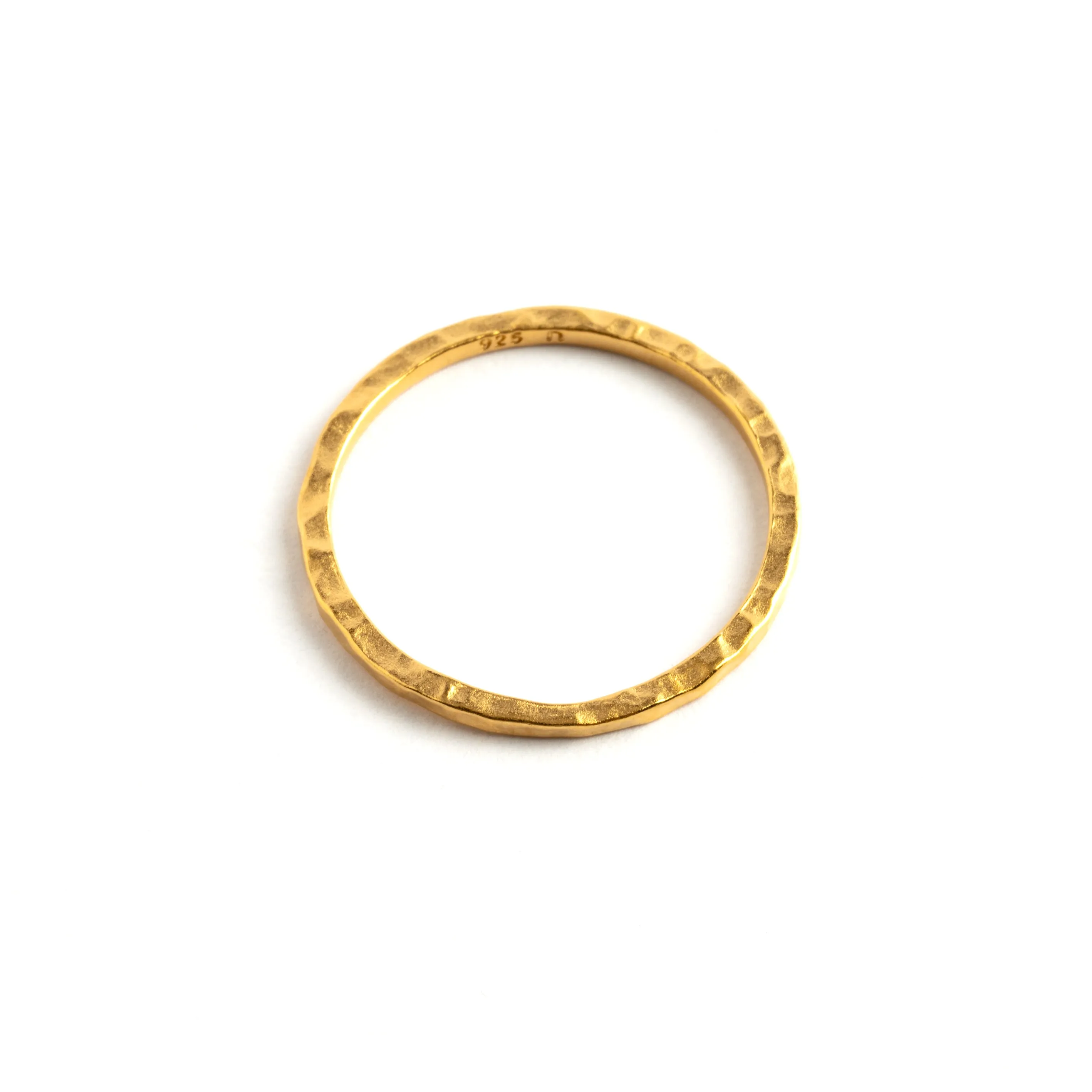 Gold Hammered Stacking Ring