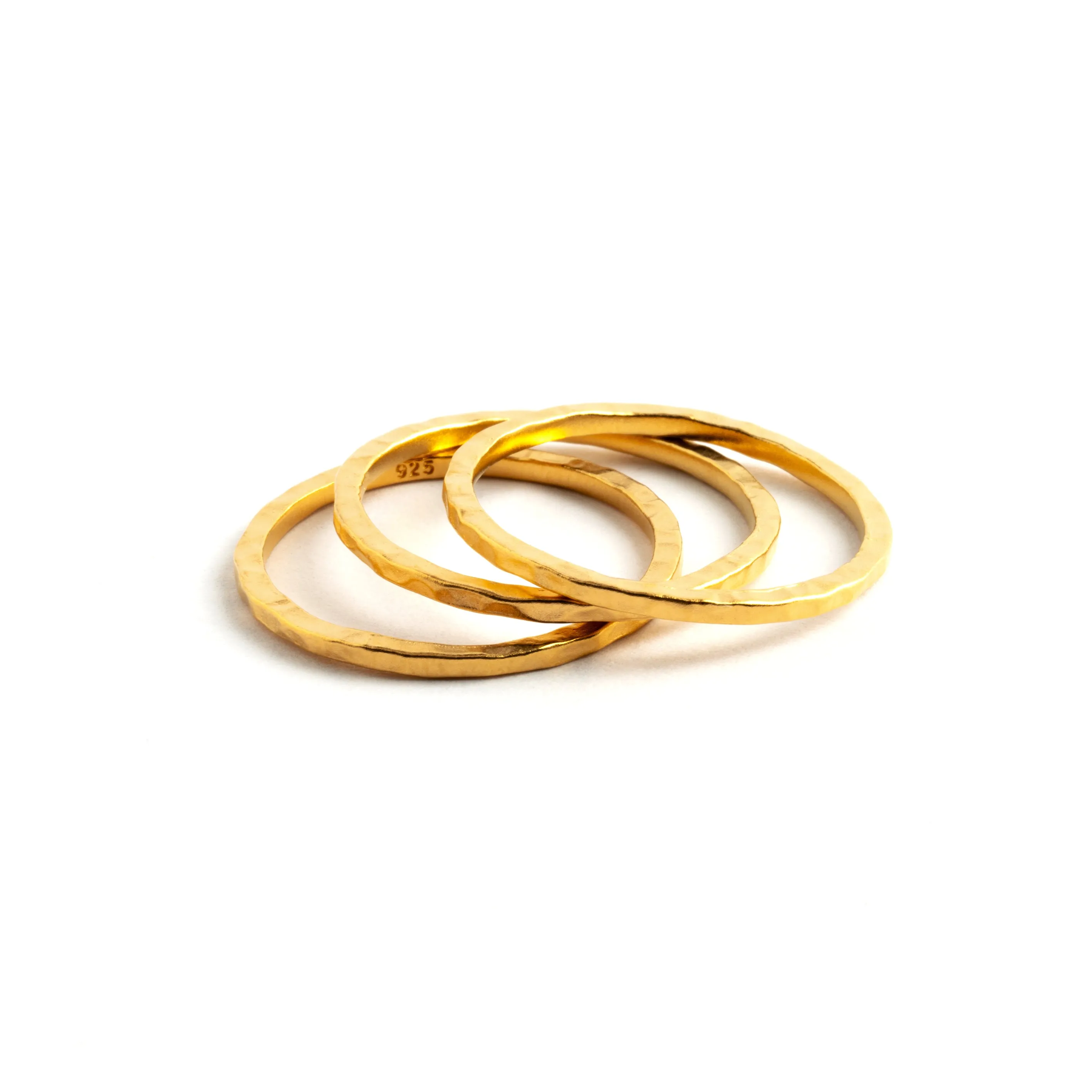 Gold Hammered Stacking Ring