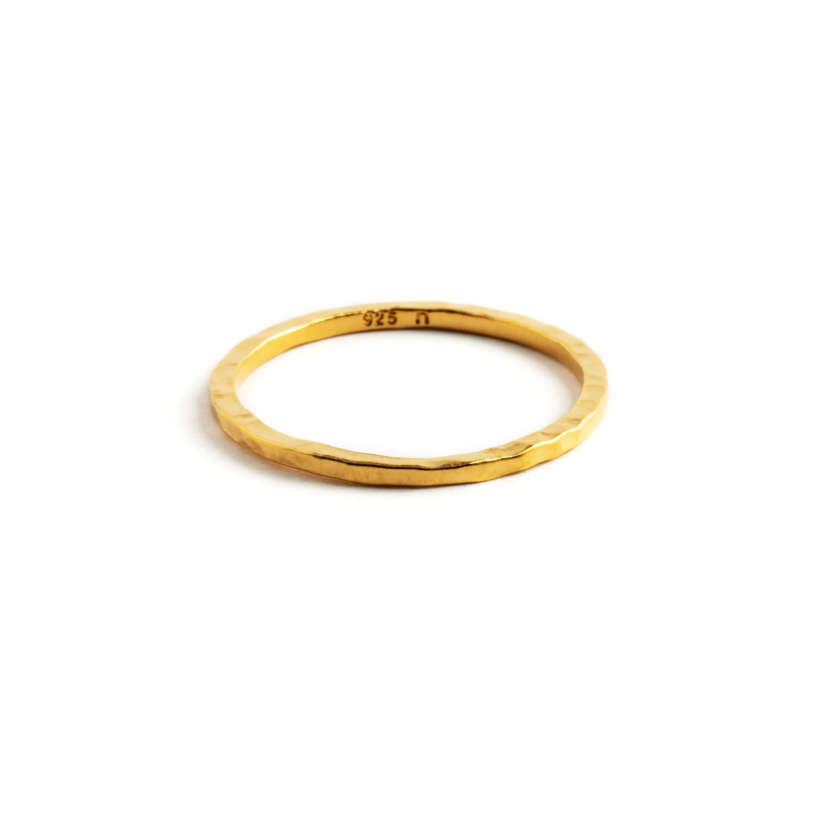 Gold Hammered Stacking Ring