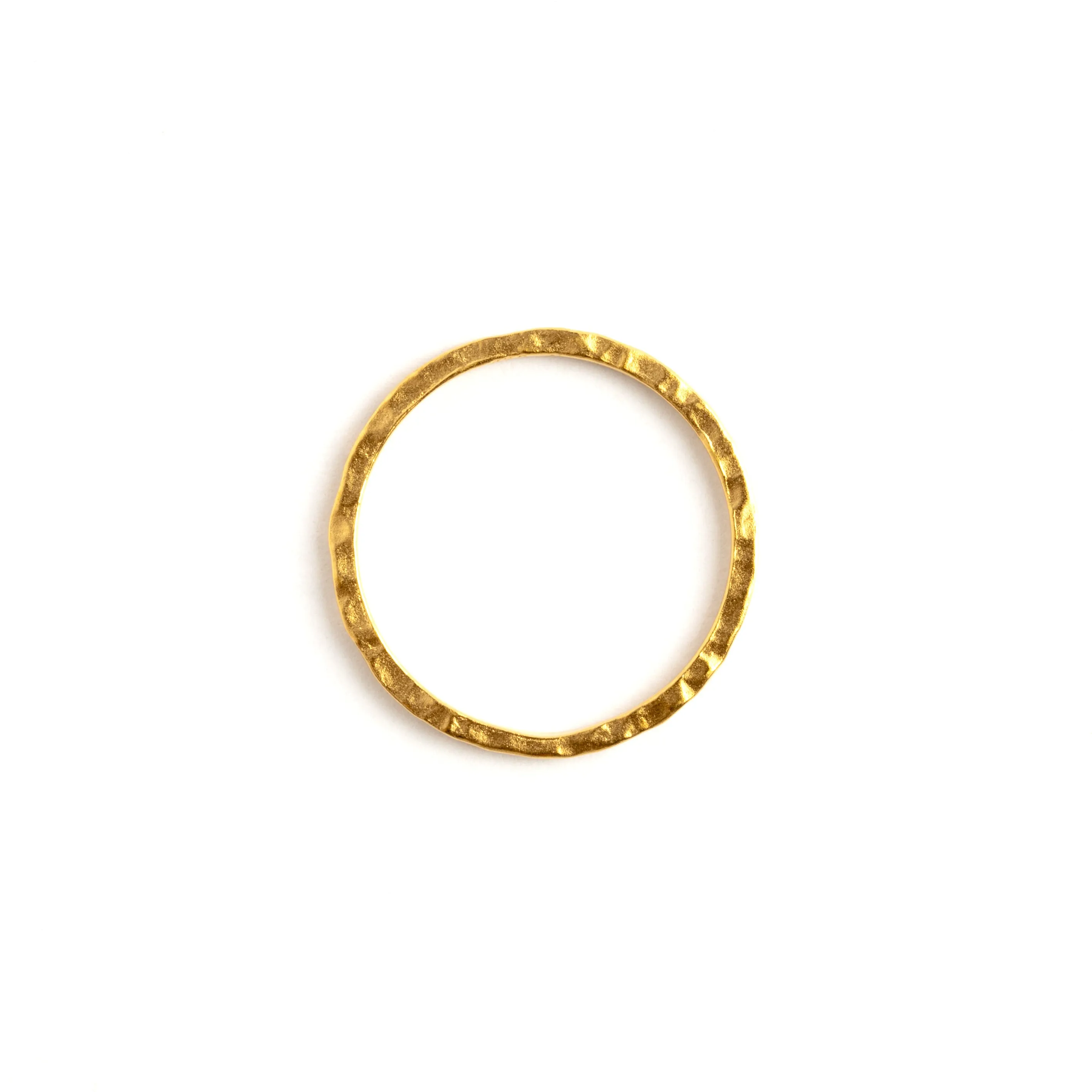 Gold Hammered Stacking Ring