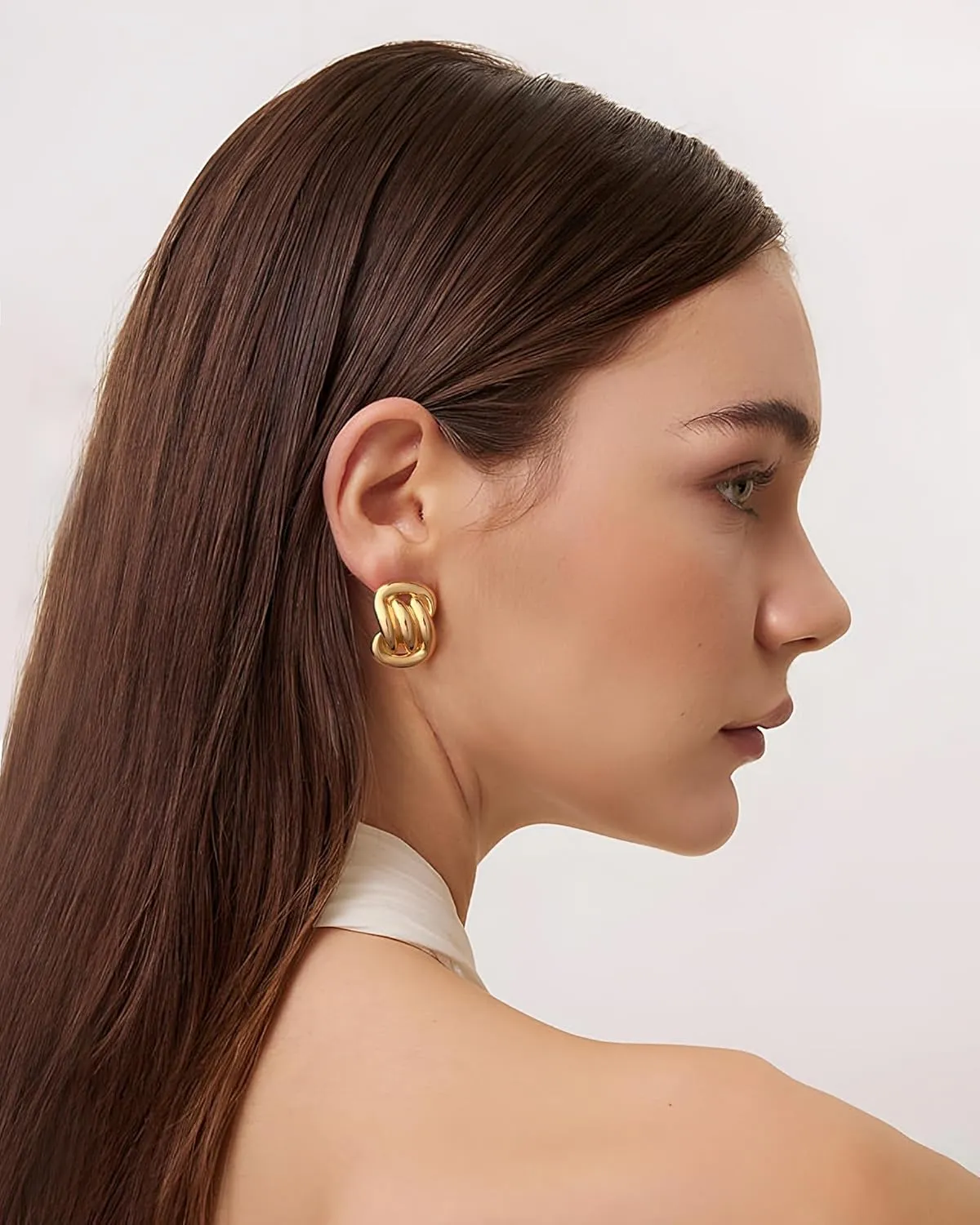Gold Hollow Dangle Earrings Statement Chunky Drop Dsngle Earrings for Women Vintage Jewelry