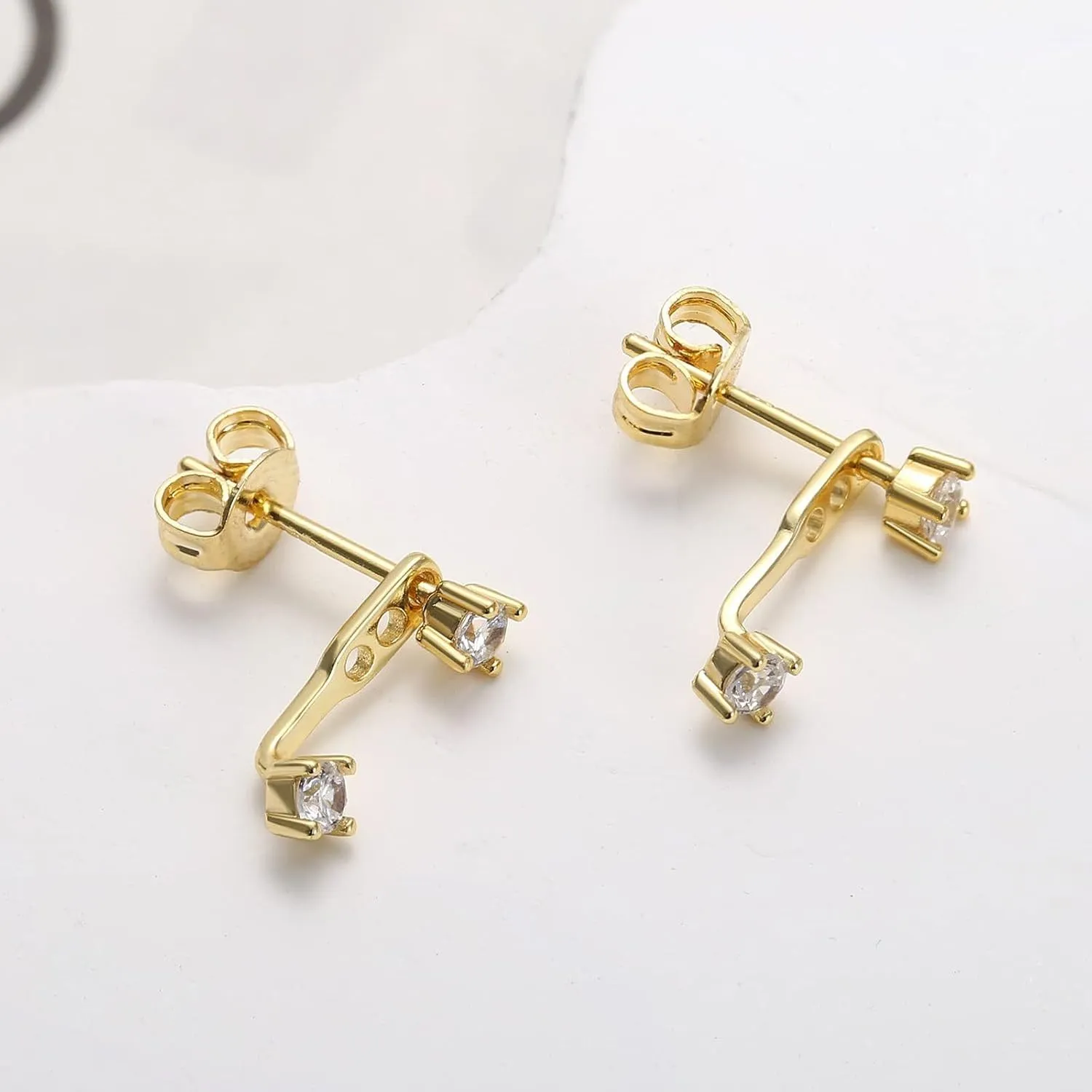 Gold Huggie Hoop Earrings for Women Birthstone Earrings Set for Multiple Piercing Dainty 14k Gold Plated Earrings Stacks Trendy Jewelry Gift Hypoallergenic
