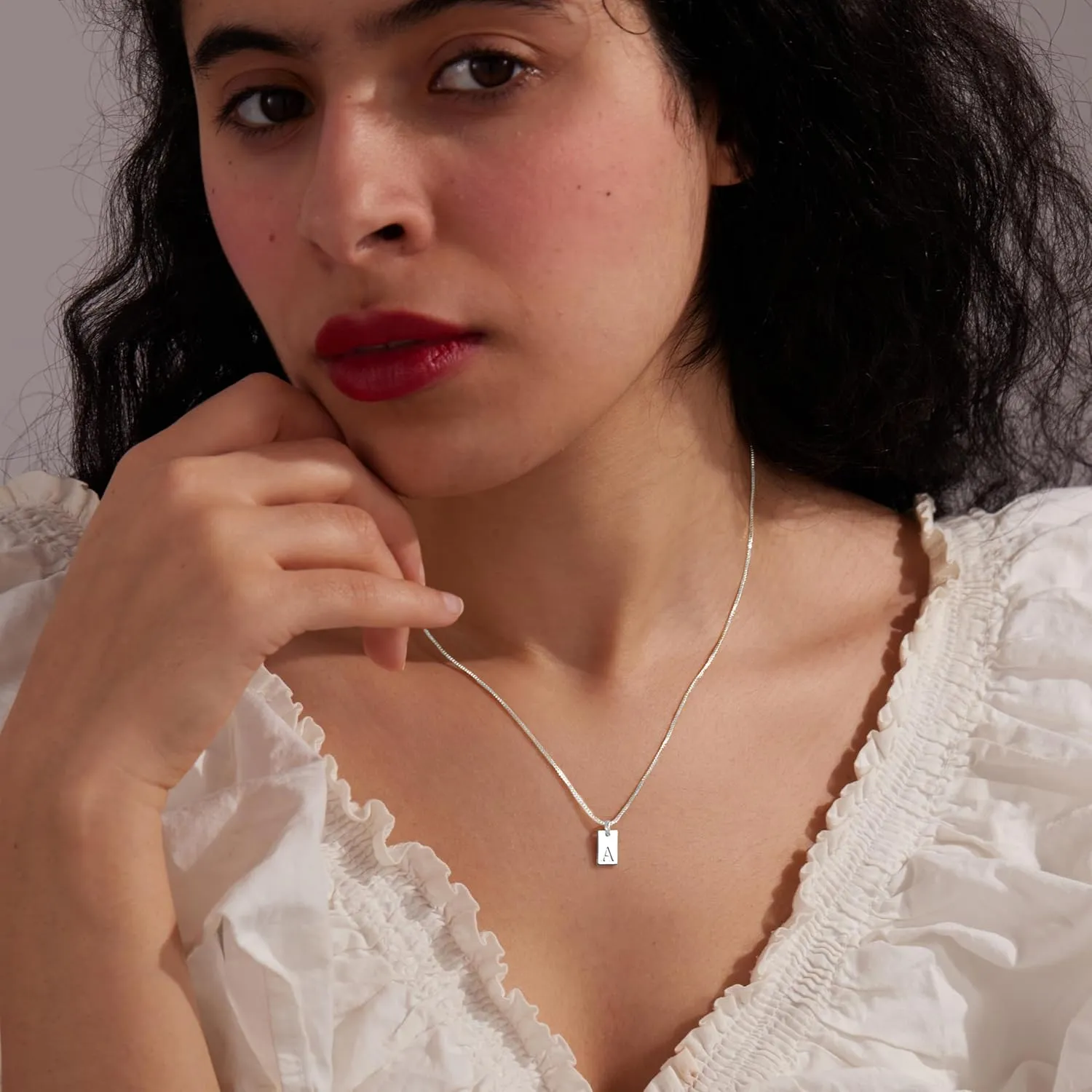 Gold Initial Necklaces for Women Non Tarnish, 14K Gold Plated Dainty Square Letter Pendant Charm Necklace Waterproof A-Z Trendy Thin Chain Name Personalized Jewelry Gifts