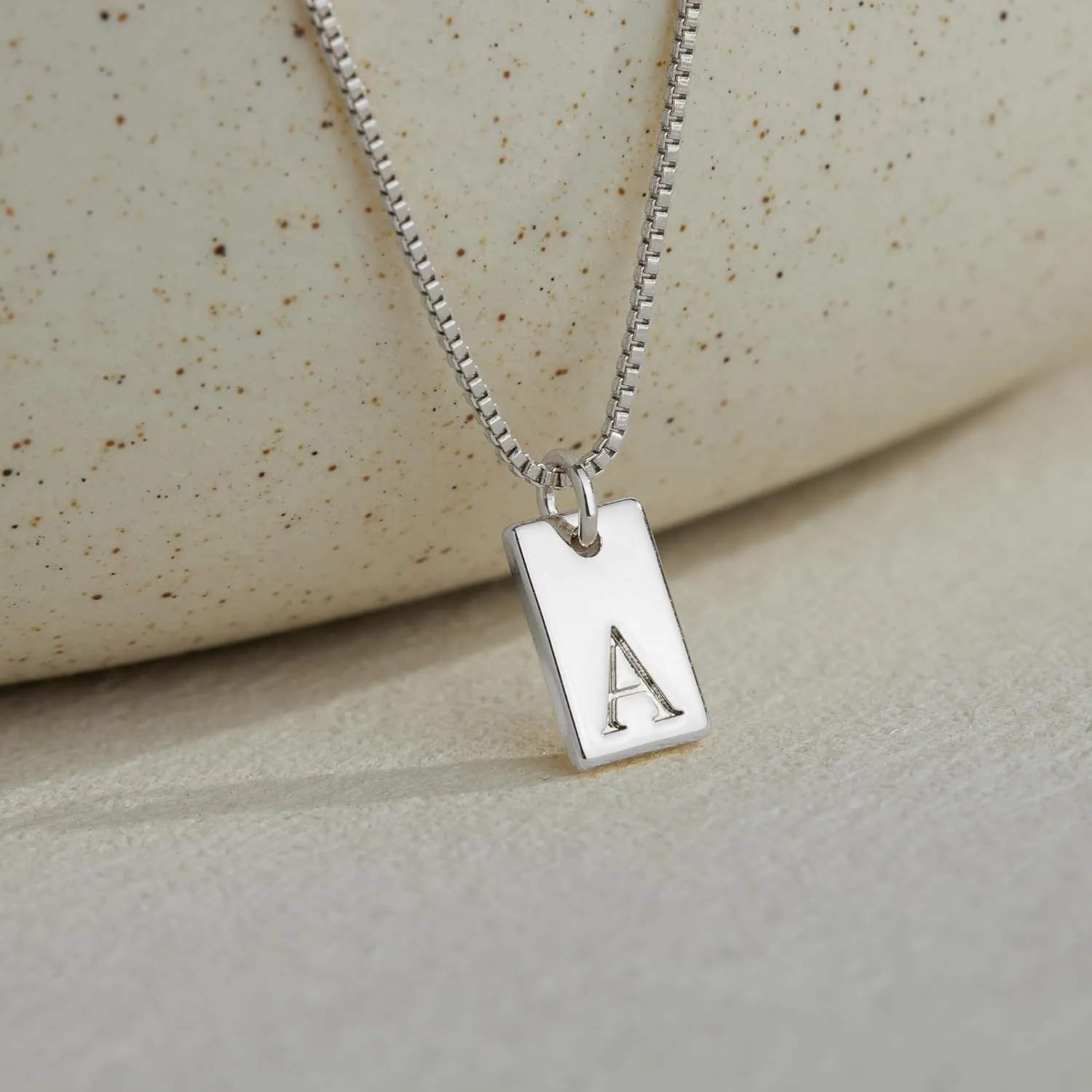 Gold Initial Necklaces for Women Non Tarnish, 14K Gold Plated Dainty Square Letter Pendant Charm Necklace Waterproof A-Z Trendy Thin Chain Name Personalized Jewelry Gifts