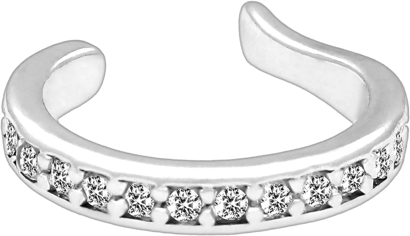 Gold Plated Ear Cuff in Modern Style with Zirconia, Helix Jacket, Cartilage Hoop, Wrap Around Cuff, Clip-On Jewelry, Conch Wrap