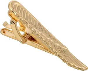 Gold Tie Clip for Men Unique Wing Design for Business Wedding and Formal Occasions
