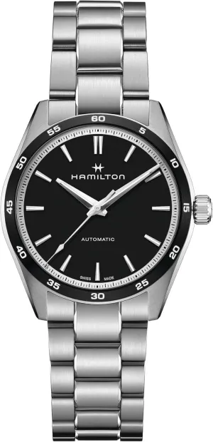 Hamilton Watch Jazzmaster Performer Auto | Swiss Made | 38mm Stainless Steel Case | Black Dial Analog Watch | Silver Stainless Steel Bracelet (Model: H36205130)