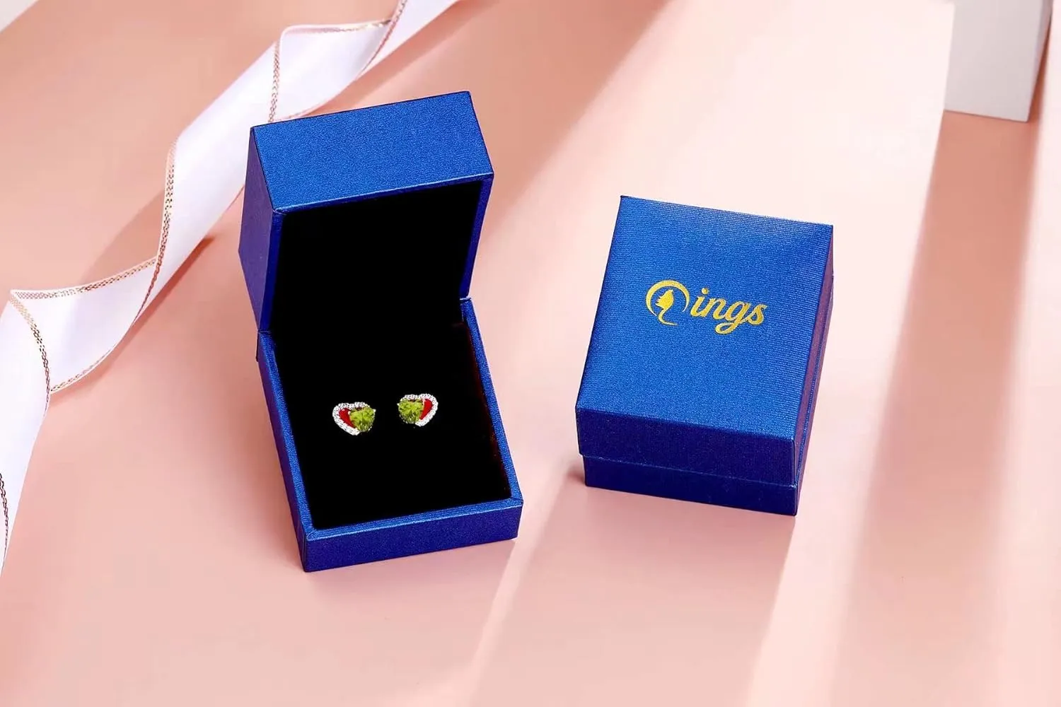 Heart Birthstone Stud Earrings - Sparkling Double Dainty Red Enamel Hearts Forever Love 925 Sterling Silver Platinum Plated 12 Months Zircon Birthday Gifts for Women Girls