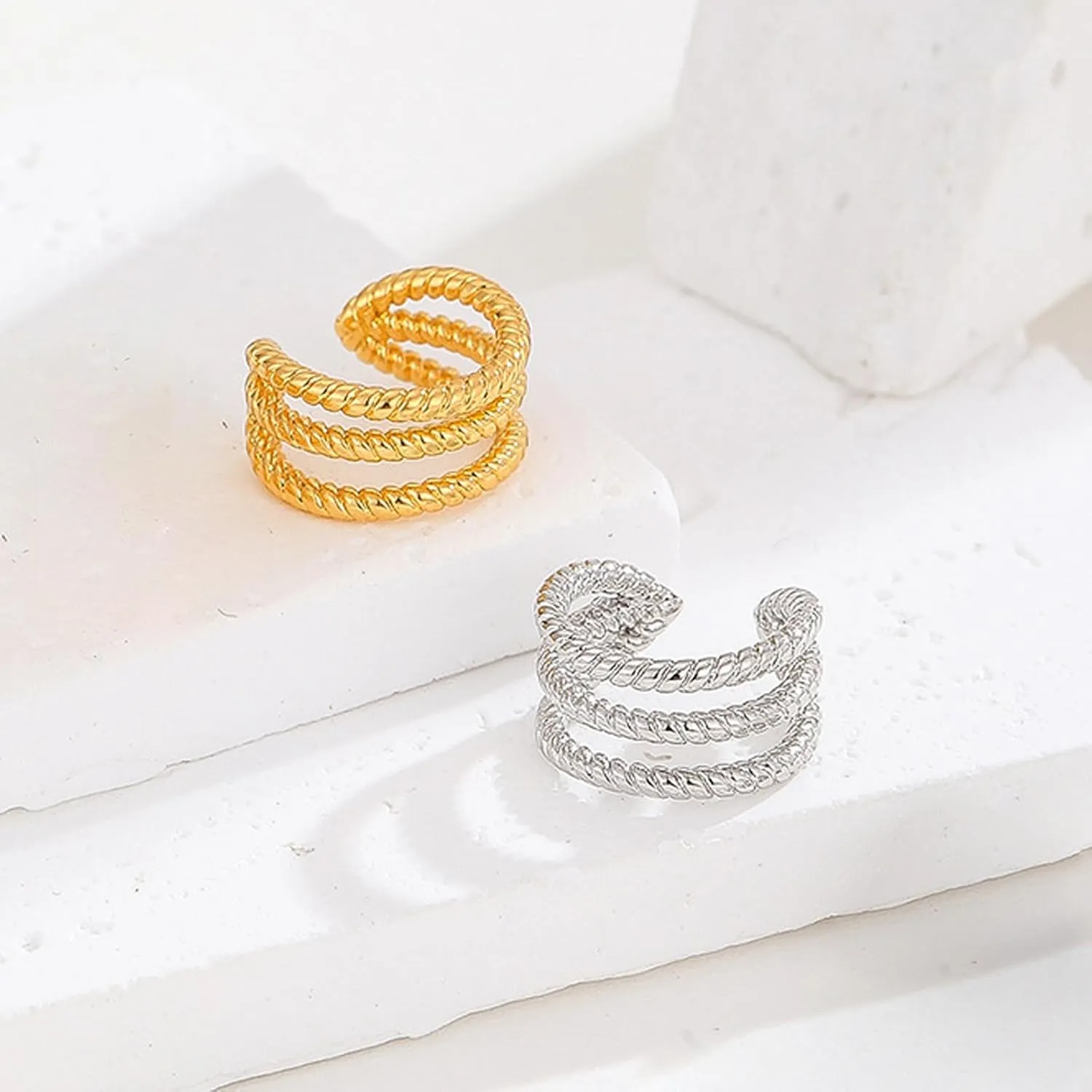 Huggie Ear Cuff Earrings for Women Trendy Clip On Cartilage Earrings Non Pierced Ear Cartilage Clip on Wrap Ear Cuff Teen Girl Gifts Trendy Stuff