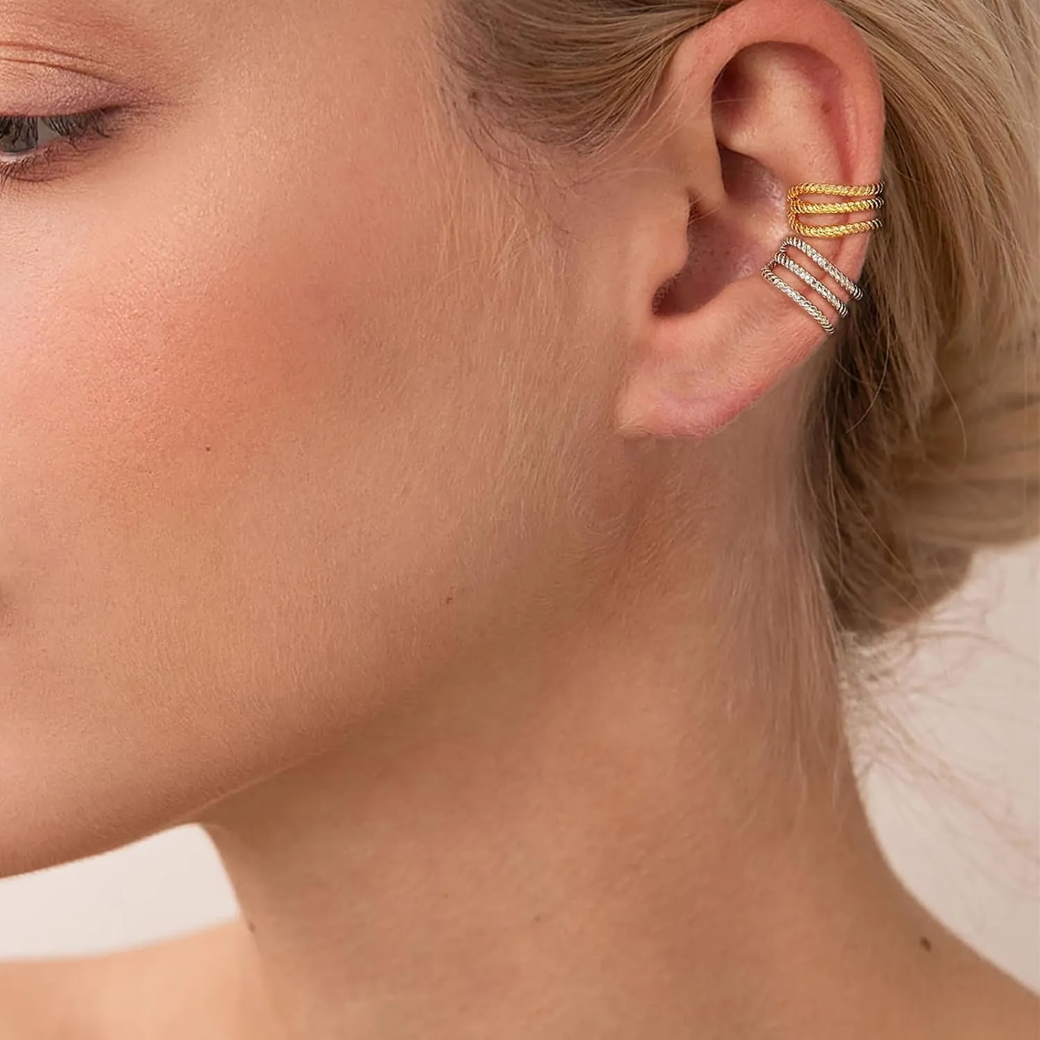 Huggie Ear Cuff Earrings for Women Trendy Clip On Cartilage Earrings Non Pierced Ear Cartilage Clip on Wrap Ear Cuff Teen Girl Gifts Trendy Stuff