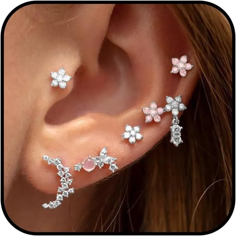 Huggie Earrings for Women Gold Hoop Earrings Set Dainty Earring Stacks Sets for Multiple Piercing Hypoallergenic Trendy Jewelry Small Hoop Cartilage Earrings Set Trendy Stuff