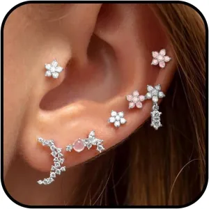 Huggie Earrings for Women Gold Hoop Earrings Set Dainty Earring Stacks Sets for Multiple Piercing Hypoallergenic Trendy Jewelry Small Hoop Cartilage Earrings Set Trendy Stuff