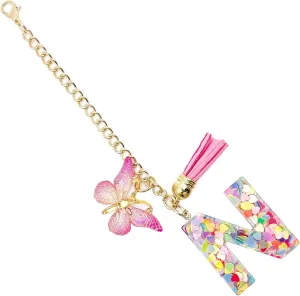 Initial Keychain Letter Charms For Purse Cup Phone Bogg Bag Charms Key Chains Women Cute Gifts For Women Mom Friend