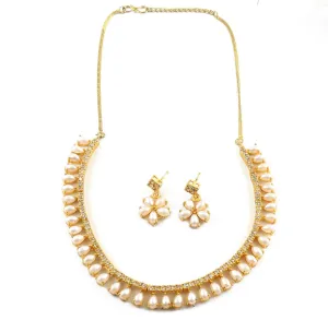 JewarHaat Indian Bollywood Necklace Set AD CZ Elegant Gold Plated Multi Stones Sparkling Crystals Choker with Earrings Fashion Jewellery for Women & Girls