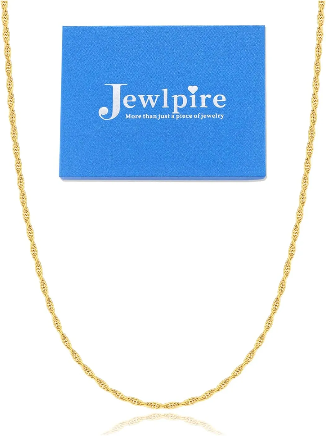 Jewlpire Minimalism 14K Gold Chain Necklaces for Women, Adjustable Dainty Layered/Box/Paperclip/Rope/Cuban/Figaro/Bead/Mariner Necklace Chain for Women Trendy Jewelry for Women 17 4 inch