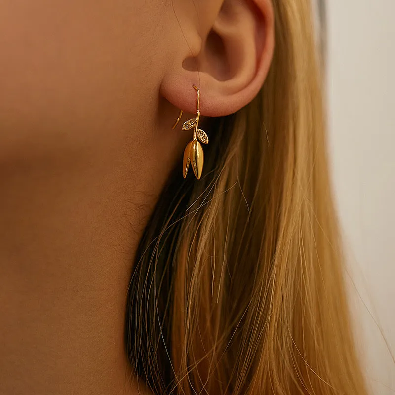 Just Lil Things Gold Drop  Earrings jlt12200